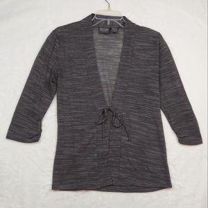 Chico's Gray 3/4 Sleeve Sheer Lightweight Cardigan Size Chico's 0 (S/4)